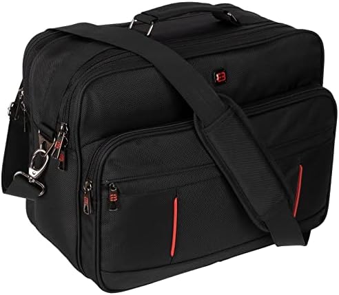 Reisetasche Mit Vielen Fächern Bag Street Herrentasche T0111_1 – Stylische Arbeitstasche Für Flugbegleiter, Business & Reise In Schwarz Herren Umhängetasche Schultertasche - Foto 5