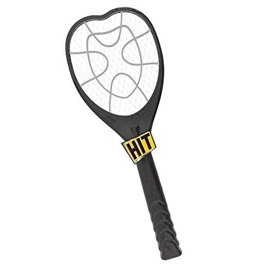 Hit Anti Mosquito Racquet (Black) & Mosquito and Fly Killer Spray Lime Fresh Fragrance 400 Milliliter