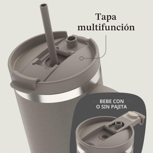 Miniatura 3 de Contigo Botella Termo 1200ml con Asa y Pajita, Coral