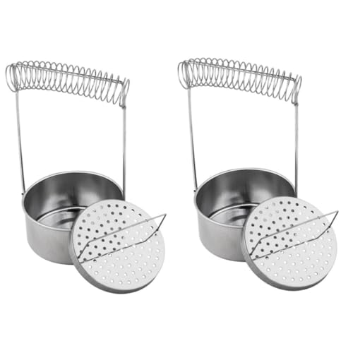 KONTONTY 2 Pcs Brush Washer Airtight Brush Cleaner Multifunctional Brush Washing Tool Portable Brush Washing Tool Painting Brush Washing Bucket Portable Brush Cleaner Art Supplies Silver