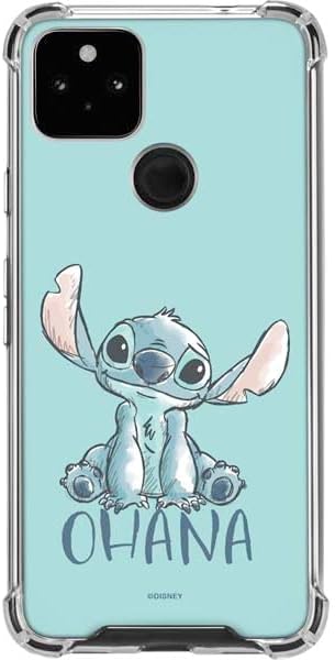 Skinit Clear Phone Case Compatible with Google Pixel 5a 5G - Officially Licensed Disney Lilo and Stitch Stay Weird Design