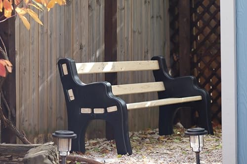 Leisure Accents DIY Bench Ends Kit Build Your Own Outdoor or Patio Bench Fits Standard 2x4s Hardware Not Included Made in USA by Confer Plastics (Black)