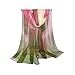 MELODY STORY Unique Print Silk Feeling Scarf For Women 63x20 Inches(green)