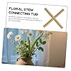TEHAUX 100pcs Flower Stem Wire Connectors Mini Tube Connectors Florist Wire Connecting Tube for Floral Crafting Supplies #2