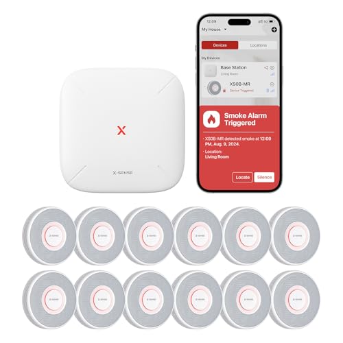 X-Sense Smart Smoke Detector with Voice Alerts and 17 Locations,
