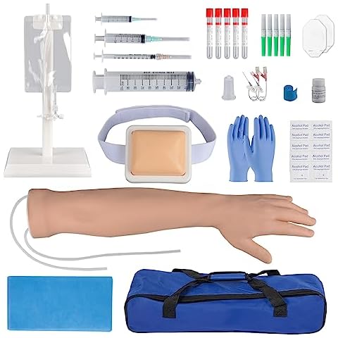 Medarchitect IV Injection & Phlebotomy Arm Practice Kit with Intravenous Infusion, Blood Draw, Venipuncture Techniques Training Model Cover