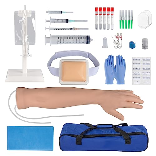 Medarchitect IV Injection & Phlebotomy Arm Practice Kit with Intravenous Infusion, Blood Draw, Venipuncture Techniques Training Model
