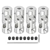 PATIKIL Universeller drehbarer Lenkwellenschaft 3 mm bis 3,2 mm Innendurchmesser, 4 Stück U-Gelenkwelle Kupplung U-Gelenke Kupplungsverbinder Zubehör mit M3 Roboter