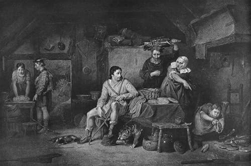 Tableau Le roi Alfred David Wilkie déco murale chambre 60x90