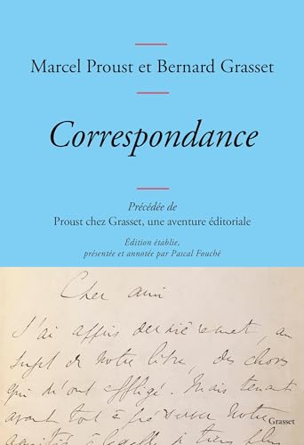 livre Correspondance: précédée de Proust chez Grasset, une aventure éditoriale