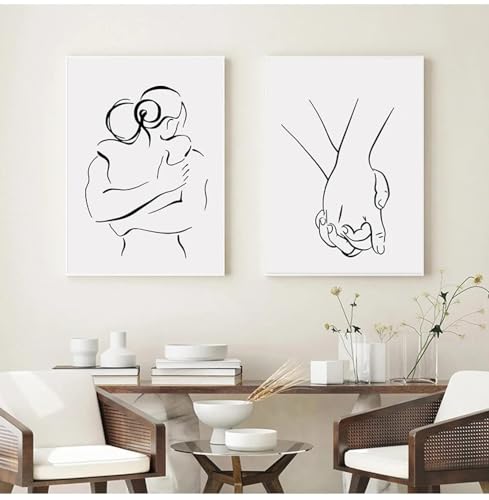 Toile d'art mural haut de gamme 60x80cm pour décoration de salon chic
