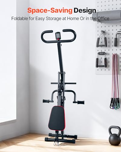 Image of VEVOR Squat Machine, Deep Squat Rowing Machine for Home, Easy Setup & Foldable Exercise Equipment, Glute Trainer Machine with 2 /3 High-Strength Resistance Bands, Glutes & Leg Home Workout Machine