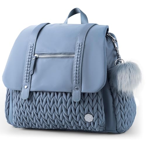 Image of SEWBOO Diaper Bag BackPack Large Capacity Travel Mommy Bag Waterproof and Stylish with Changing Pad Baby Bag for Women and Girls