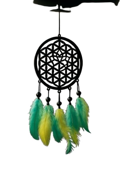 Handmade Dream Catcher Car Ornament Stylish Rear View Mirror Hanging Accessory Elegant Car Interior Decoration Good Luck & Positive Energy Charm Flower of Life-image-18