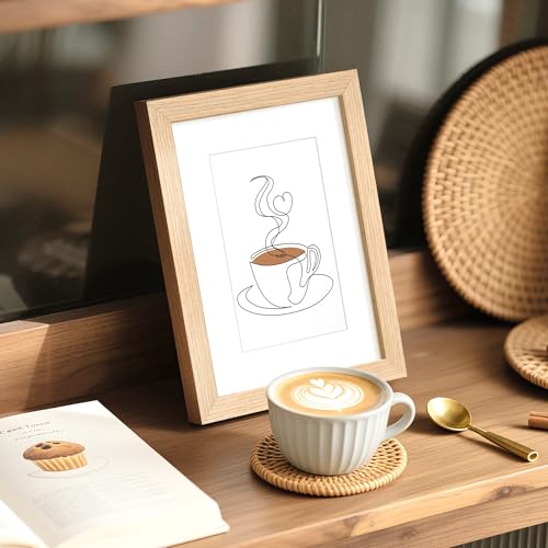 Image of upsimples 6x8 Picture Frame Solid Wooden, Nursery Decor, 1Pack Natural