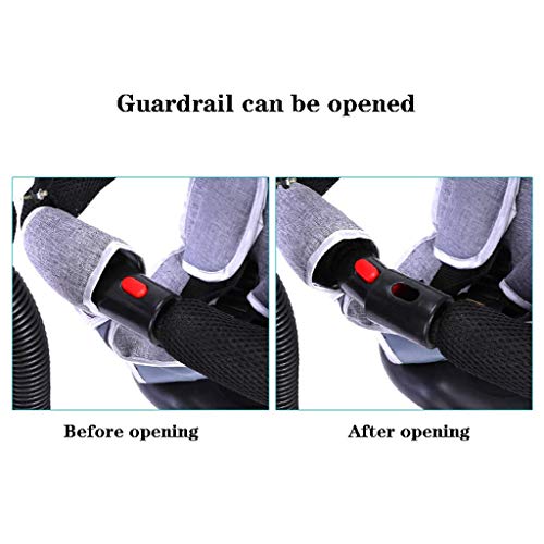 Waljx Children's Tricycle Baby Stroller Toddler Toy Car Multifunctional Bicycle Safety Belt Fence Riding Toys Baby Birthday Present (Color : Gray) (Color : Purple) #TOP1