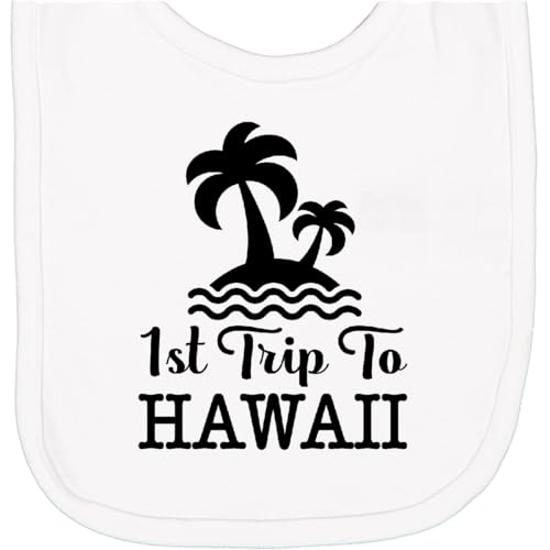 inktastic First Trip To Hawaii Vacation Newborn Bib White 39616
