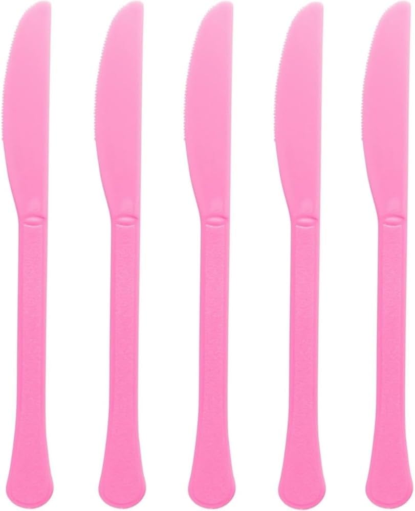 Boxed, Heavy Weight Knives, High Ct. - Bright Pink