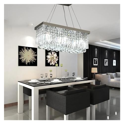 Lustre suspendu LED cristal moderne pour salle à manger et salon