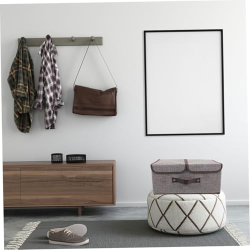 Boîte de rangement pliable à compartiments et double couvercle pour dressing