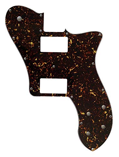 Guitar Parts For Fender Professional Tele Deluxe Shawbucker Style Guitar Pickguard (4 Ply Brown Tortoise)