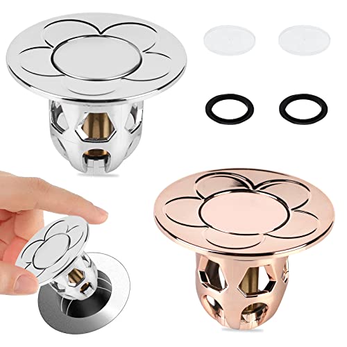 Bouchon Universel de Fuite de Tête D'eau de Lavabo: YOYIAG 2 Pièces Bouchon Universel de Fuite de Tête D'eau de Lavabo Lavabo Pop Up Flitre de Vidange Anti-Bloqué pour Bain Cuisine Lavabo Evier