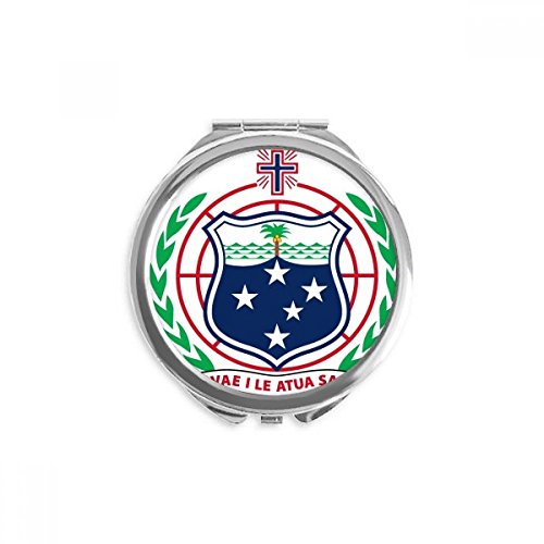 Miroir national Samoa maquillage de poche rond portable accessoire beauté Océanie