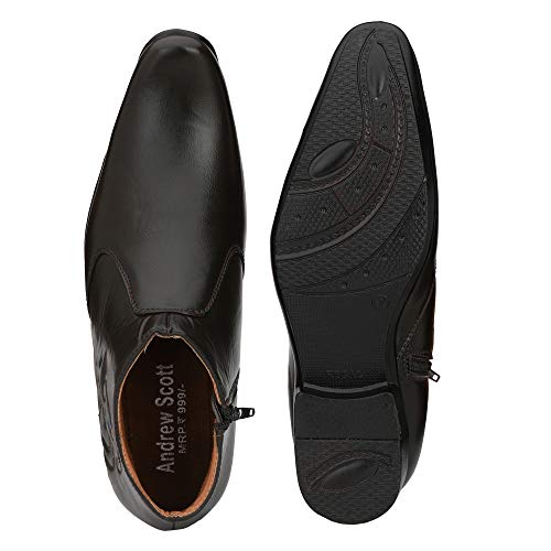 Image of ANDREW SCOTT Men's Brown Formal Shoes - 8 UK (42 EU) (9 US) (4108BROWN)