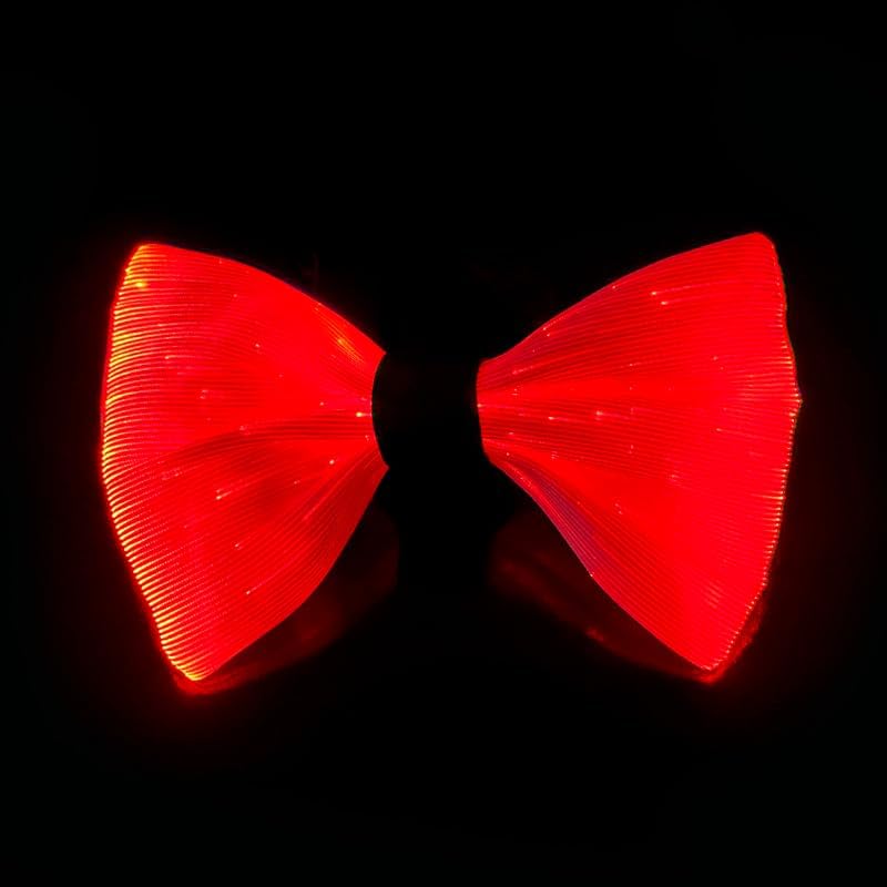 Music Festival Led Light Up Tie Glow in The Dark Rechargeable Luminous Ties Club Party Disco Wedding Bow Tie Multicolor