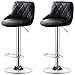 HuanAi Set di 2 Sgabelli Bar Moderni Seggioloni Girevoli Sgabello Bar Reception Bancone Pub con Cuscino Sedile dello Schienale, Regolabile 60-83 cm