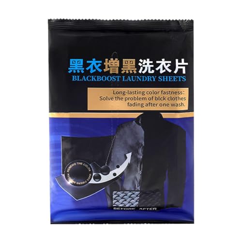 Tinte Negro Para Ropa -50 Hojas De Ropa De Larga Duración, Restaura Color, Para Fijar El Color, Papel Para Reparar La Descoloración, Refrescante Para Iluminadores | Solución Por