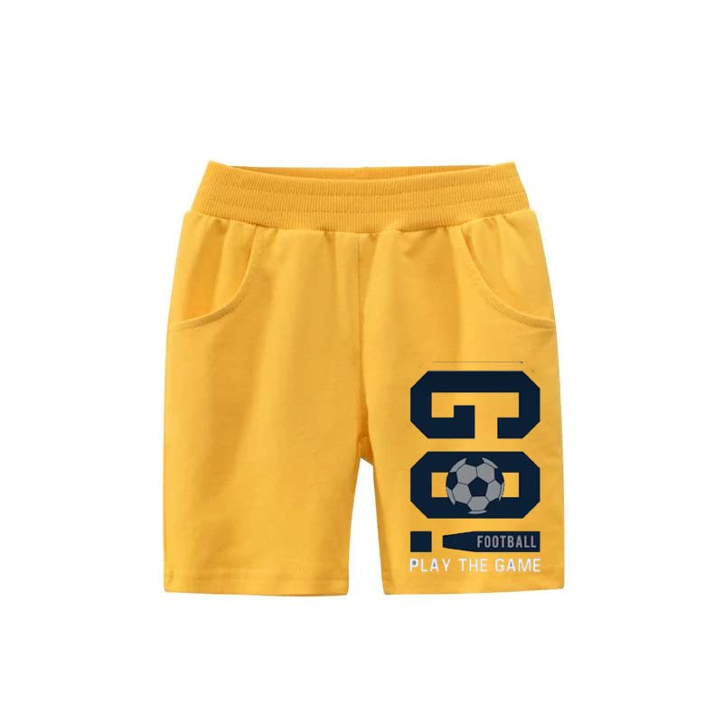 Image of Yellow & Black Cotton Boys Shorts with Pockets and Drawstring |Sports Shorts|Everydaywear|Value Pack|Clothing Sets|Baby Clothes|Boy Clothes| Pack of 2