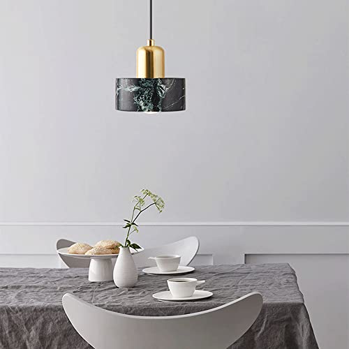 Lámpara moderna LED de techo colgante en mármol verde decorativa con rosca E27 3