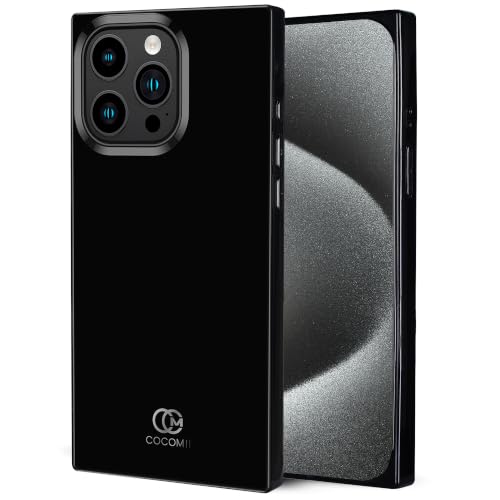 Image of COCOMII Rectangle for iPhone 15 Pro Case, Glossy Ebony