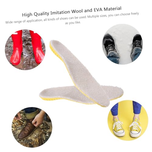 Plantillas gruesas de lana térmicas para zapatos de invierno miniatura 6