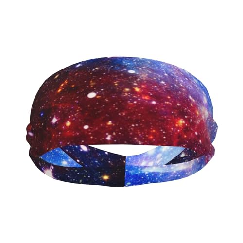Beautiful Spiral Galaxy Space Stars Sports Sweatband Head Bands for Women Men Sweat-Absorbing Headbands Suitable for Running Yoga Fitness Football Exercise