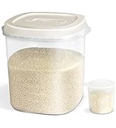 Large 20lb Capacity Rice Bucket Container With Lid - Airtight Food Storage Bin For Flour, Sugar, Pet Food