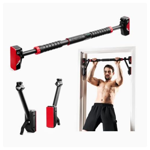 BLITZBFITZ Doorframe Pullup Bar | 880LBS Max Capacity Pull Up Bar for Door | Multipurpose Doorway Pull Up Bar | Pull Up Bar for Doorway 30.9”-38.6’’ Width | Non-Slip Chin Up Bar Doorway No Screws
