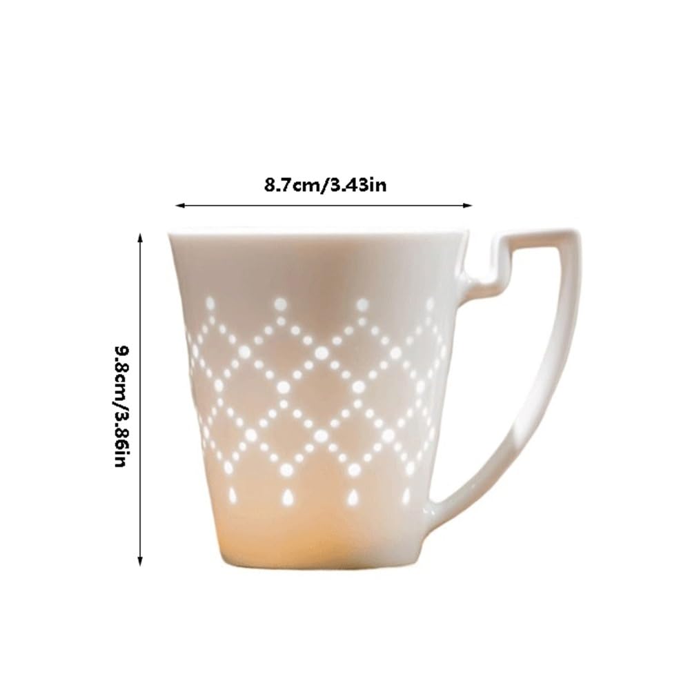 Tazas Exquisita Taza Tallada a Mano. Juego de 1 café cerámica con Capacidad 9.47 oz for Recibir Invitados y Preparar té Tazas de Café