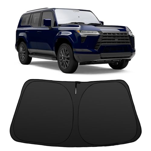 Image of Windshield Sun Shade for 2024-2026 GX 550 | Foldable, Full covered for windshield, Block UV Rays, Heat Reduction, Easy to install, Keeps Car Cooler