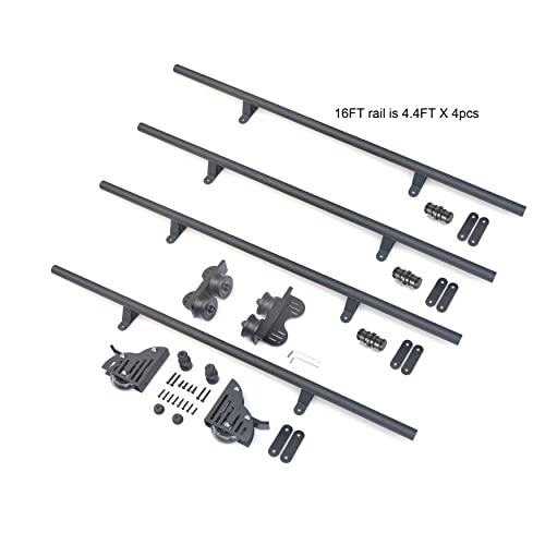 104Rdhouse 16Ft Sliding Library Ladder Hardware Kit Telescopic Upper Roller,Floor Wheels With Brakes thumb #2