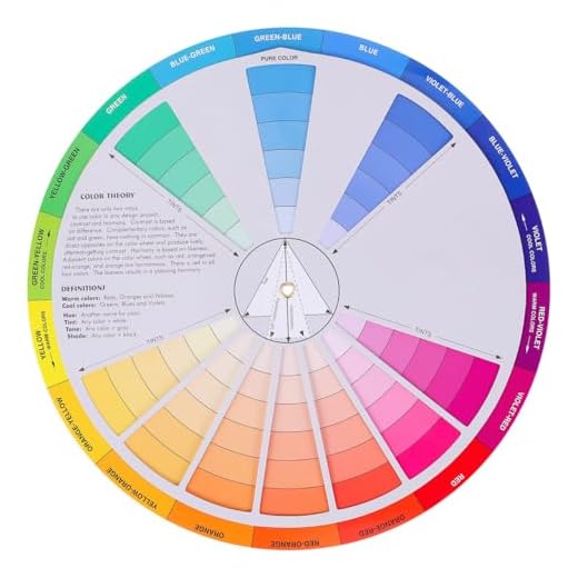 NUOBESTY Color Wheel, for Artist Color Matching Color Wheel Creative Color Wheel for Paint Mixing Learning Guide Makeup Blending Board Chart