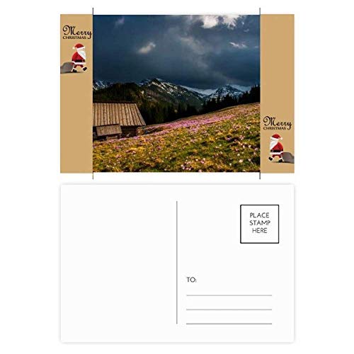 Cartes postales de remerciement maison fleurie forestière pour partager un message du cœur