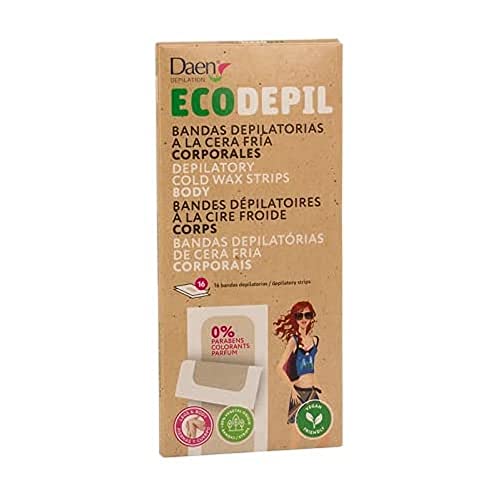 DAEN Ecodepil bandas depilatorias de cera fría caja 16 uds