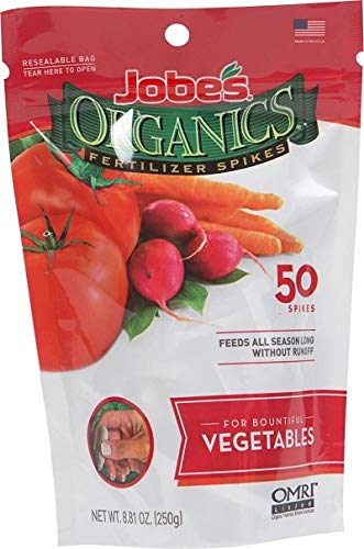 Jobe's 06028 50 Count Organic Vegetable Fertilizer Spikes - Quantity 66