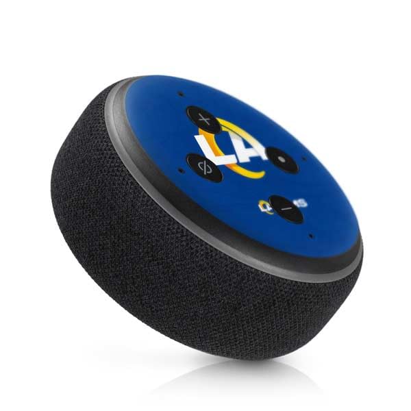 Skinit Decal Audio Skin Compatible with Amazon Echo Dot 3 - Officially Licensed NFL Los Angeles Rams Distressed Design