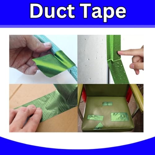 Image of VCR Green Duct Tape - 18 Meters in Length 72mm / 3 inch Width - 1 Roll Per Pack - Strong Book Binding Tape - Waterproof Heavy Duty Duct Tape