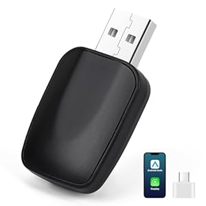 GuKKK Draadloze CarPlay adapter, 2-in-1 Android Auto Wireless Adapter, Convert Wired to Wireless CarPlay draadloze adapter, plug and play, CarPlay draadloze adapter voor auto’s met AA & Carplay, USB
