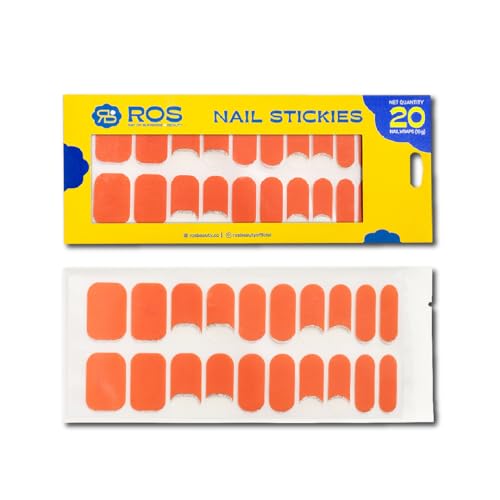 ROS Beauty Nail Stickies | 20 Count | Easy-to-Apply Vibrant Nail Art Stickers | Long-Lasting, Lightweight, & Mess-Free | Unique Designs for Effortless DIY Manicure | Light It Up