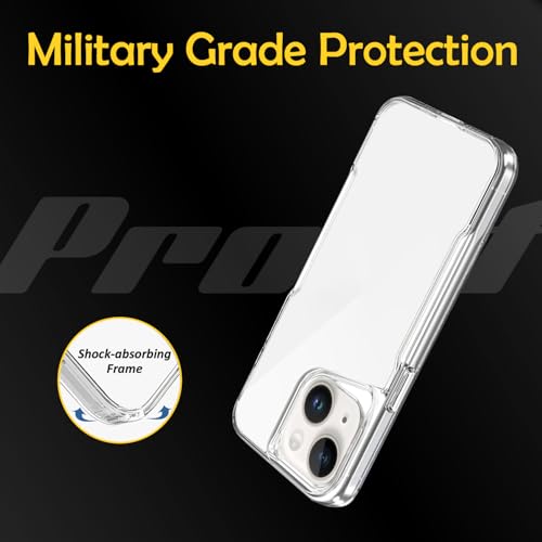 Image of Prolet HD Clear Transparent Case Compatible with iPhone 16 Pro, Durable Hard Plastic Back, Silicone Protection for Camera & Sides, Sleek & Stylish Design